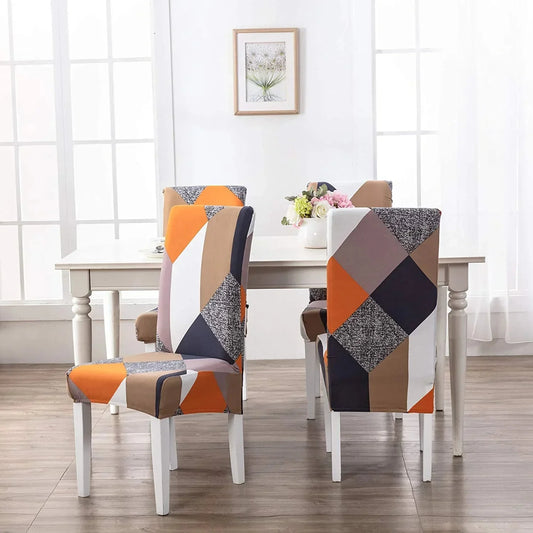 STRETCHABLE CHAIR COVERS, PRISM ORANGE - Fab Home Decor - Sofa Cover